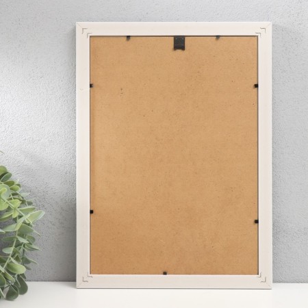 Photo frame Plastic format A4 "Greek patterns" gold on white 33.1x25 cm-2