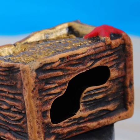 Decor for the Aquarium "Stand with Gold", ceramic, 22 x 15.5 x 15 cm-7