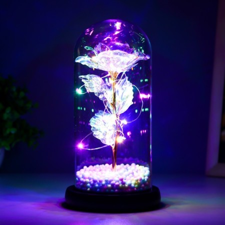 Nightlight "Bright flower" LED from batteries 3haaa 11x11x22 cm-2