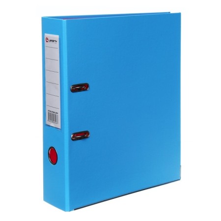 A4, 75 mm, Lamark, PVC, double-sided coating, metal edging, pocket for a spine, collected, blue/pink-1