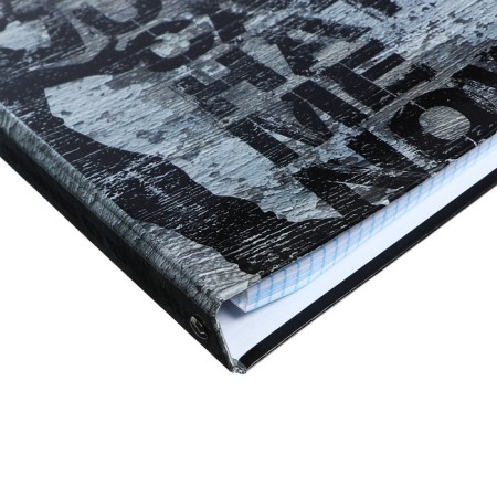 Notebook on rings, 160 sheets in the HIP-HOP cage, hard cover, glossy lamination, shift block 60 g/m2-2