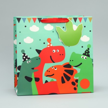 Gift package, packaging, “Funny holiday”, 26.7 x 26.7 x 13 cm,-1