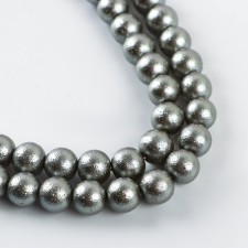 Glass beads, set 78 pcs., Diameter 1 pc. - 10 mm, silver color