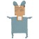 Toy - comfort "bunny", rattle, blue color, mum & baby