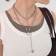 Piece "chain" toggle with thread, color silver, 45 cm