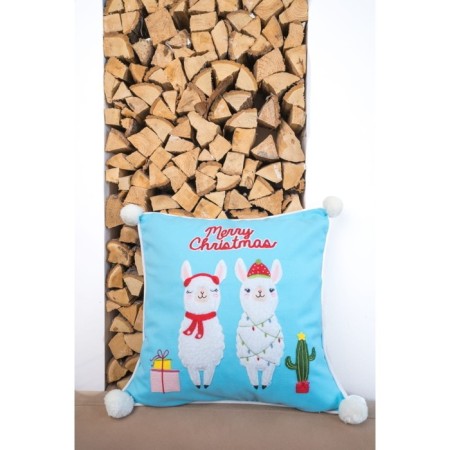 Decorative cover for Candies pillow, size 45x45 cm, blue color-1