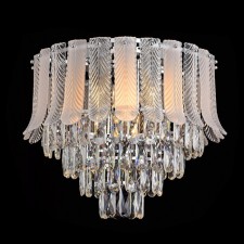 Crystal chandelier Gerhort G22024/7CR+CL+WT, 7x40W, E14, 42x50x50 cm, white color
