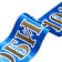 Tape "Jubilee", 3D satin, blue