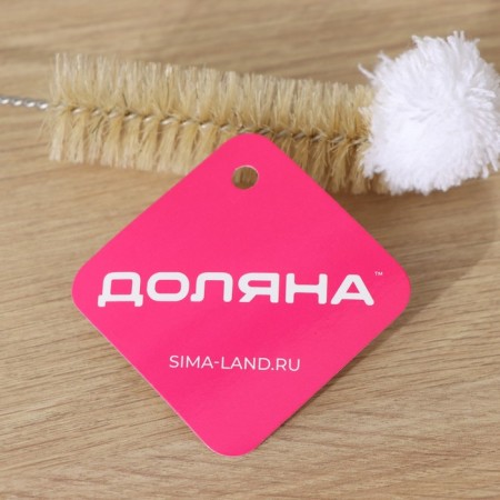 Broke for dishes with microfiber shares, 26 × 2 cm, natural bristles-3