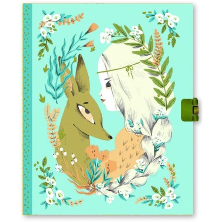 Notebook Djeco "Lucille", with a lock, 92 sheets