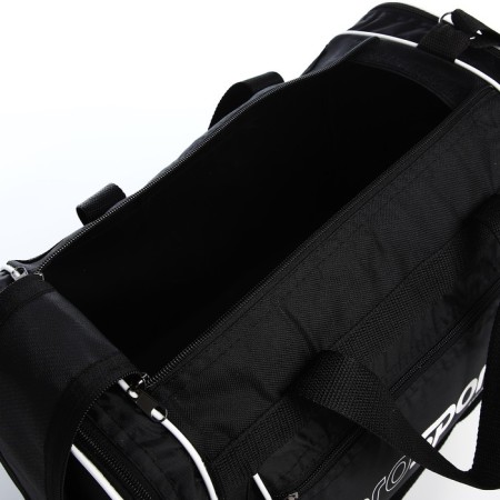 Sports bag with lightning, 3 outer pockets, long belt, black color-2