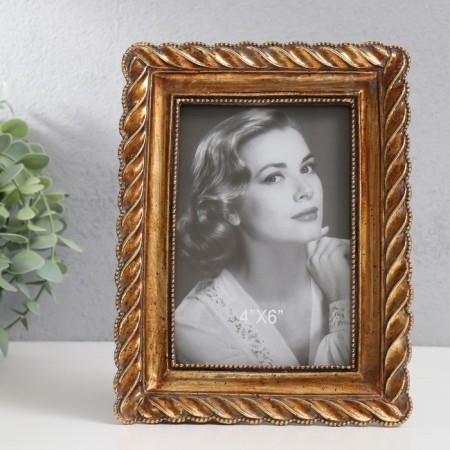 Photo frame Polystone 10x15 cm "Volana" gold 20x15.5 cm