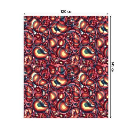 Tables on the table “Illusions with petals”, rectangular, Saten, size 120x145 cm-1