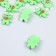 Decor for creativity plastic "Frog with strawberry" set 10 pcs 2.5x2 cm