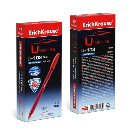 Ballic handle Erichkrause U-108 Original Stick, Node 1.0 mm, ink red-2