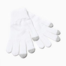 Female gloves, white color, size 18