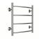 Water towel Terminus "Classic" P4, 500x500 mm, lower connection, chrome