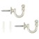 Curtain hook, 2 pcs, matte nickel color