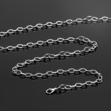 A chain with two carbines l = 70 cm (set 5 pcs.) 7 × 5 mm, SM-1935, silver color