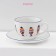 Service Porcelain Tea Daulay "Emelya", 12 objects: 6 cups 280 ml, 6 saucer d = 15 cm, white color