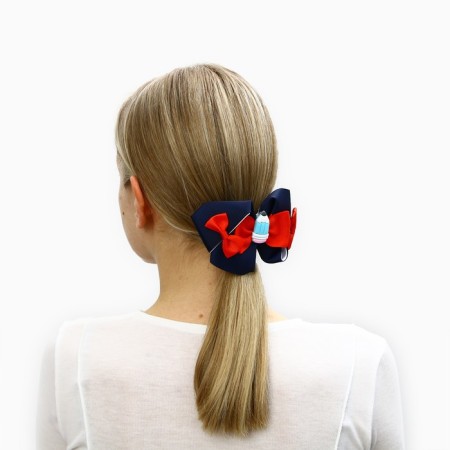 Outlet. Hair bow on a hairpin, 12 cm, cold heart-3