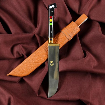 Knife Pchak Sharkhon - Chirchik, Orgsheklo, Erma, Garda Brass, Gravity blade. ShH-15 (10-12-3