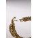 Bracelet with rhinestones "shine" thread in circles, white color in gold, 18 cm
