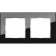 Frame for 2 posts WL01-FRAME-02, black color, glass material