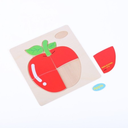 Children's wooden frames-lodges “Vegetables, berries, fruits” 15 × 15 × 0.5 cm, mix-4