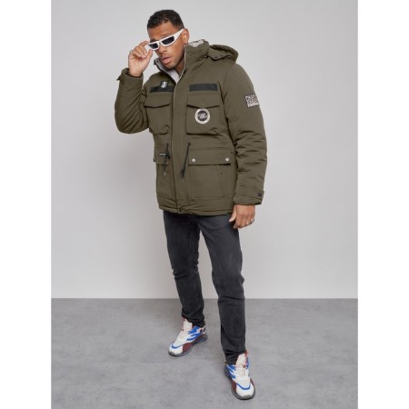 Male Winter jacket, size 50, khaki color-1