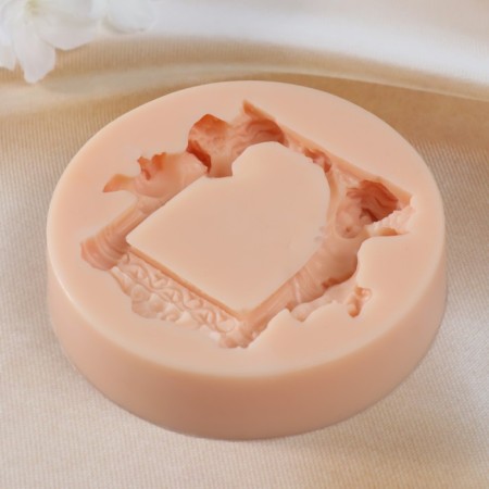 Mold Silicon "Frame with Angels" 7x8.5x1.5 cm-2