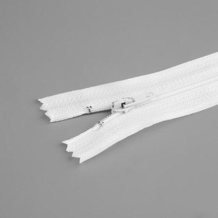 Lightning "Spiral", No. 3, non -proceeding, castle machine, 30 cm, white color, price per 1 piece-1