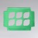 Capcake box, confectionery packaging with a window, 6 cells "Light green", 25 x 17 x 10 cm