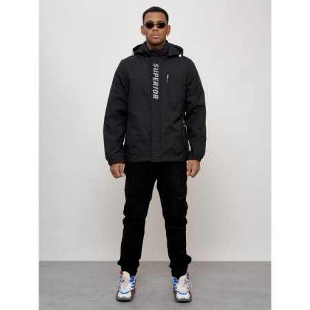 Sports male jacket, size 50, black color-9