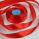 Satin tape, 25 mm × 33 ± 2 m, color red No. 111