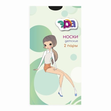 Nosk children's "peas" 40 den (2 pairs), white color, size 20-22-1