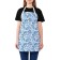 Apron of a kitchen with a photo print "Blue petals", adjustable, size OS