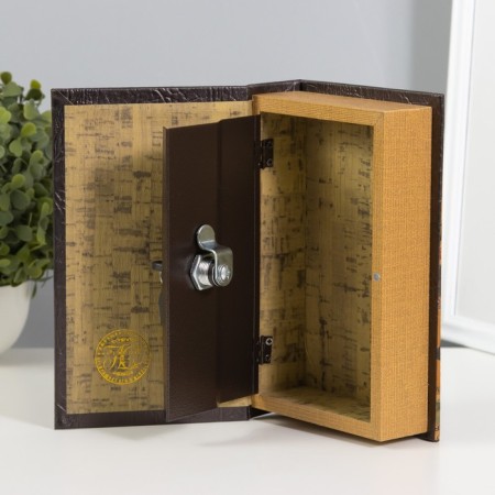 Safe-book wood "Collection of postage stamps" to leatherette 21x13x5 cm-2
