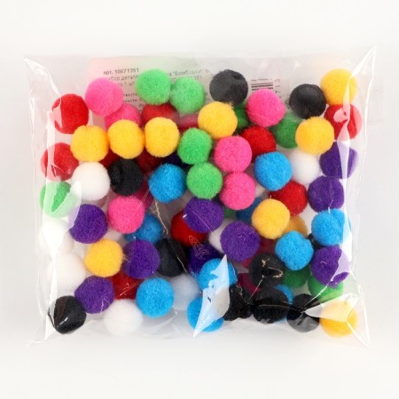 A set of parts for the decor "bombs", 80 pcs., Size 1 pc. - 1 cm, color mix-2