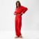 Women's pajamas (shirt, trousers) KAFTAN "Leopard", Red, p.40-42