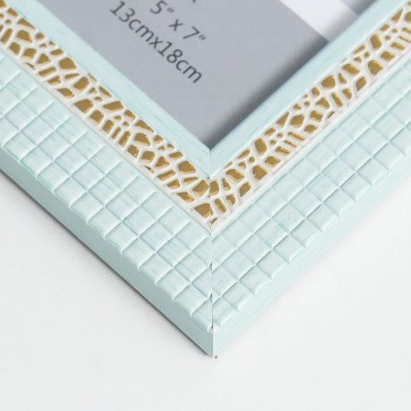 Photo frame plastic 13x18 cm "Mosaic and gold mica" 21.5x16.8 cm-2