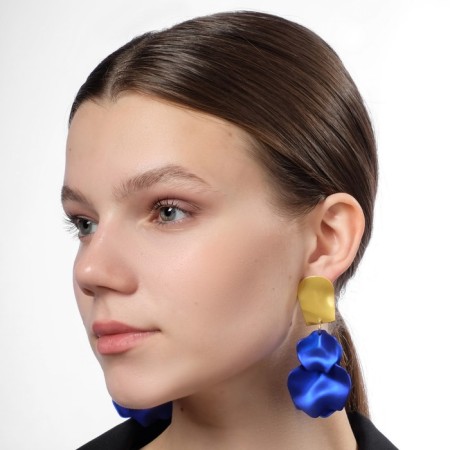 Earrings Assorted "Wind" Enjoyness, color blue-gold-4
