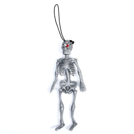 Skeleton joke, rubber, gray color