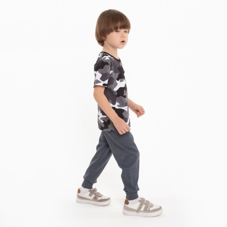 Pants for a boy, gray color, height 140 cm-2