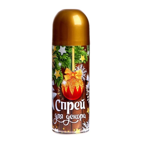New Year's spray for the decor "Gold", for the New Year, 250 ml.-1