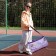 Children's sports bag for lightning girls, external pocket, lilac color