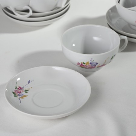 Tea Service "Daching Bagoon", 14 items: a teapot, sugar tower, 6 cups, 6 saucers-2