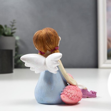Souvenir Polystone "Girl Angel with Flamingo" Long legs mix 20x8x6 cm-4
