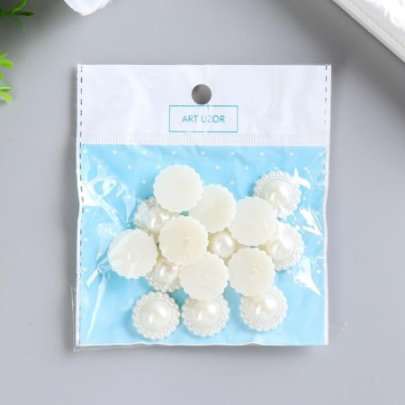 Decor for creativity "Pearl chamomile" Diam 1.8 cm weight 20 grams-2