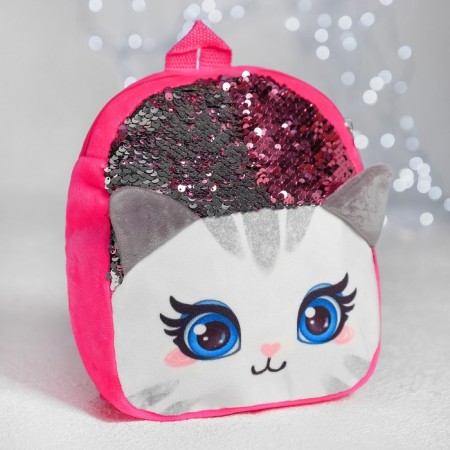 Baby backpack for a girl "cat", 24x4.5x26 cm-3